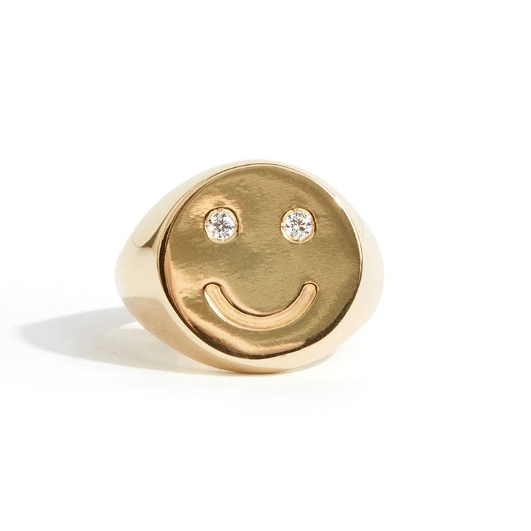 Joyful Glow Signet - TAN TAN Ring